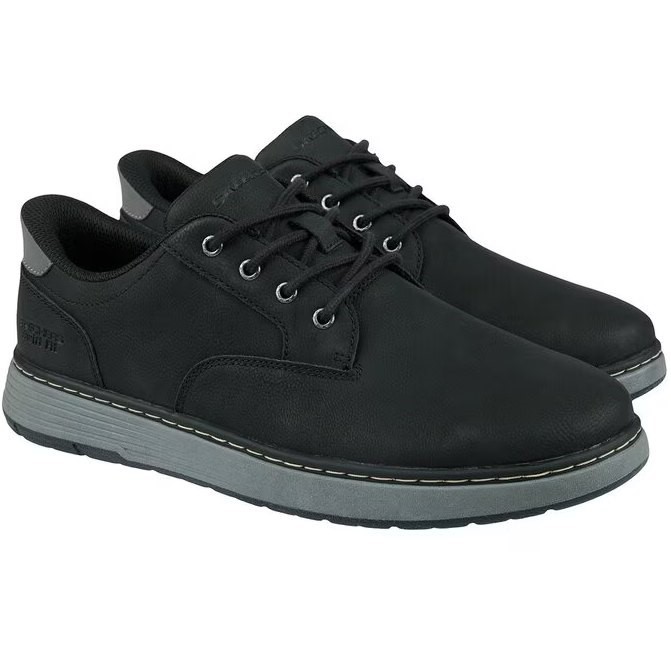 SKECHERS Men's Swift Fit Slade Shoe Black, Size US 8 Buyers Note - Discoun