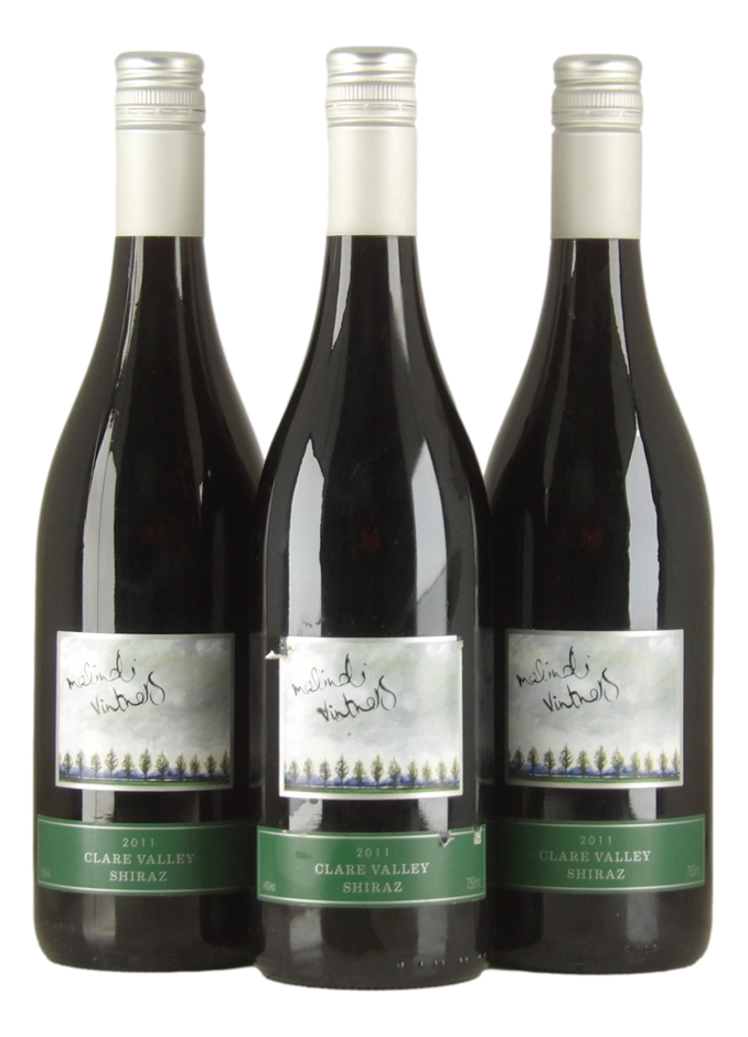 Malindi Vintners Shiraz 2011 (3x 750mL), Clare Valley.