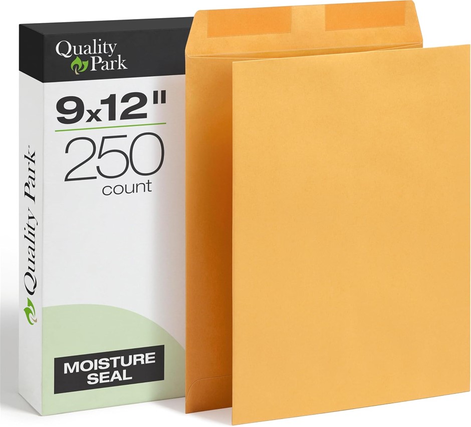 Quality Park 41465 Quality Park Catalog Envelopes, Heavyweight/Gummed, 9x12