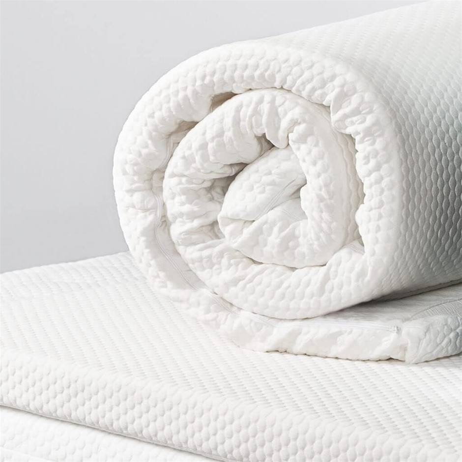 TONTINE Pressure Relieving Memory Foam Mattress Topper, King Bed (188x203 c