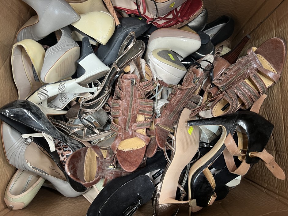 10 Pairs Assorted Womens Shoes. NB: Photo as is. Some Not in Original Packa
