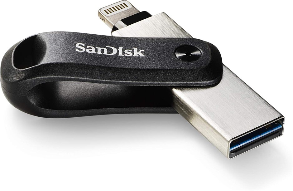 SanDisk iXpand Flash Drive Go, 256 GB, Silver, SDIX60N-256G-GN6NE. NB: Mino