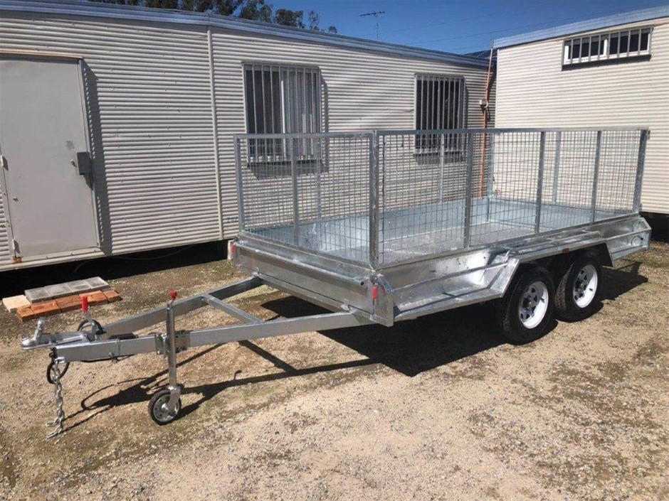 2026 Galvanised Dual Axle 12` x 6` Box Trailer with Cage - ATM 3,400kg (Unused)