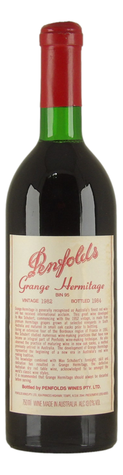 Penfolds Bin 95 Grange Hermitage 1982 (1x 750mL), SA.