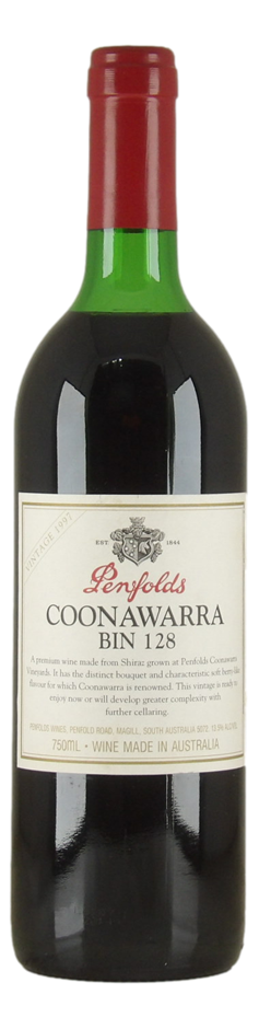 Penfolds `Bin 128` Shiraz 1997 (1 x 750mL), Coonawarra, SA.