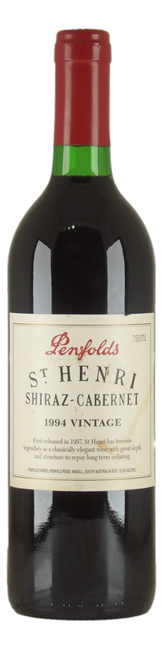 Penfolds St Henri Shiraz-Cabernet 1994 (1x 750mL), SA.