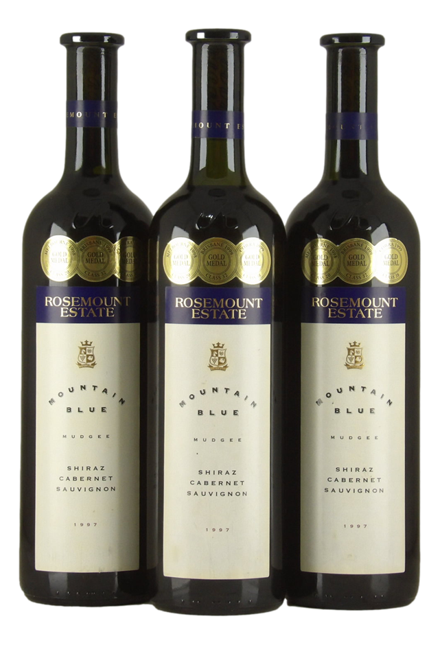 Rosemount Estate Mountain Blue Shiraz Cabernet Sauvignon 1997 (3x 750mL) Mu
