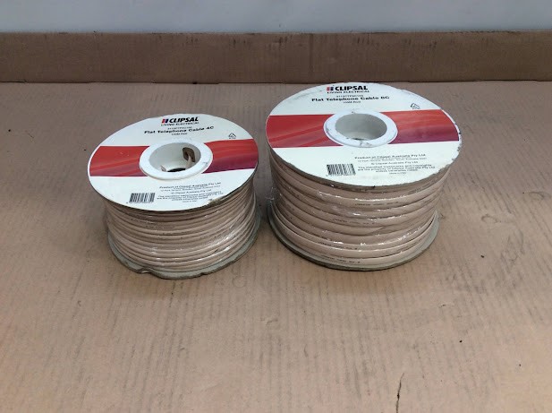 Clipsal 8C&4C Flat Telephone Cable - New (Lot of 2)