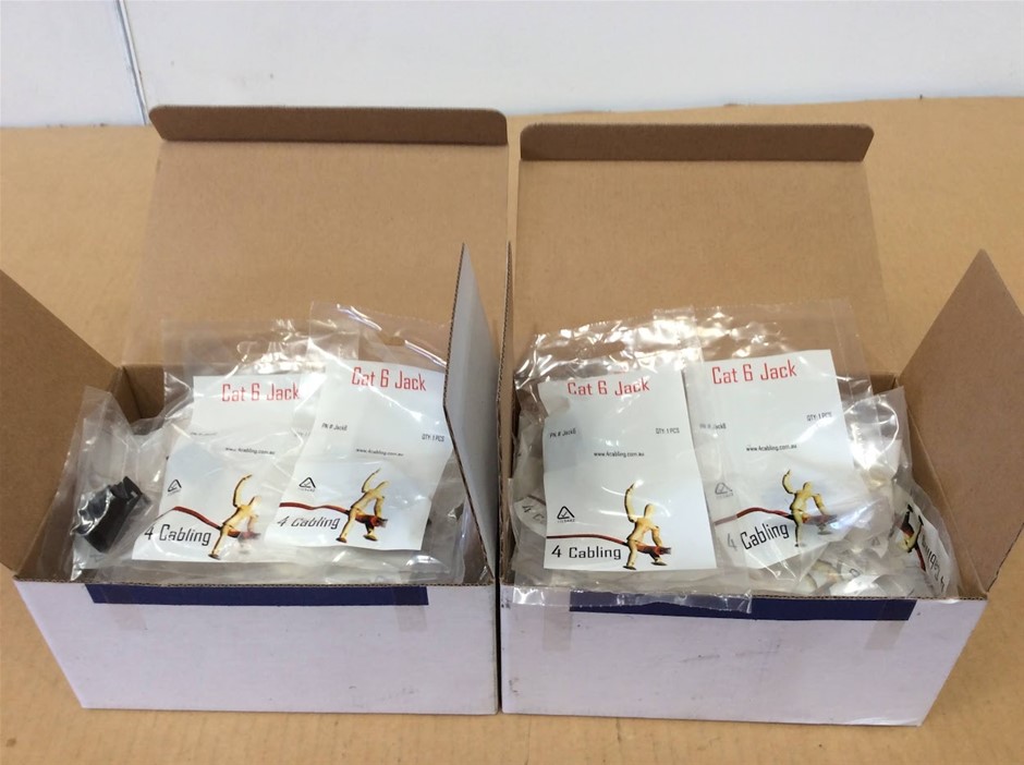 4 Cabling Cat 6 Jack Network Connector – New (Lot of 50)