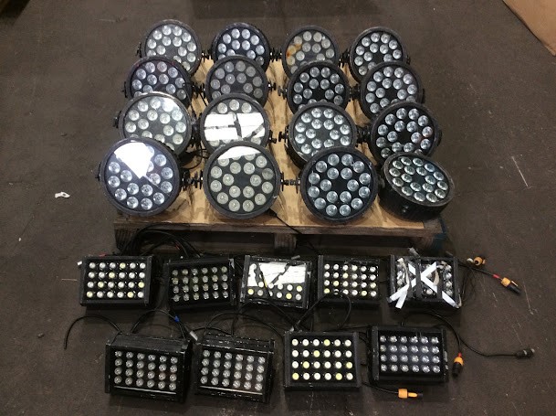 Pro Shop LED PAR Hex-18 IP65 Mixed Brand and Model Stage Light (Lot of 25)