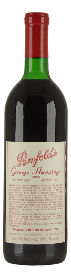 Penfolds Bin 95 Grange Hermitage 1987 (1x 750mL) SA.