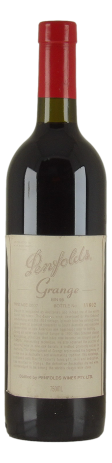 Penfolds Bin 95 Grange 2007 (1x 750mL), SA.