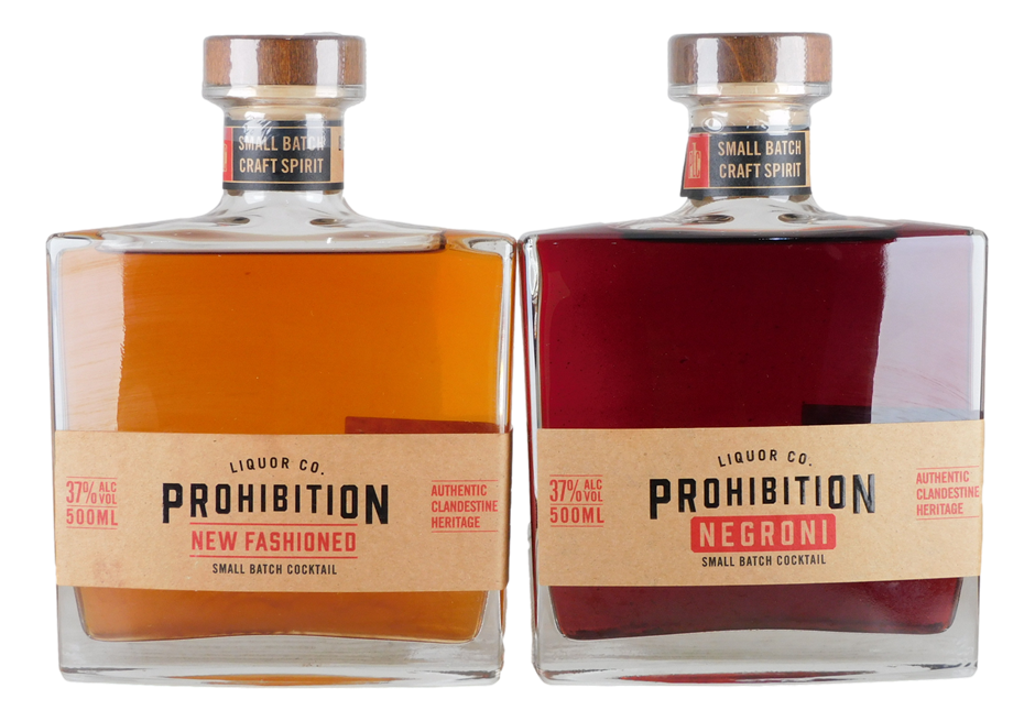 Prohibition Liquor Co. Small Batch Gin Pack (2x 500mL), SA.