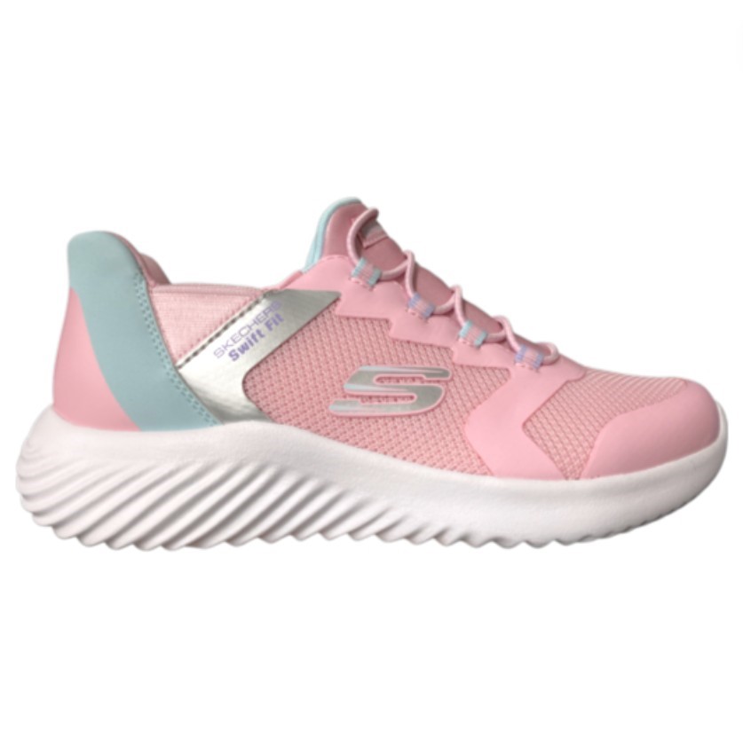 SKECHERS Kids' Bounder Sneakers, Size US3 / EU35, Pink (LPMT), 17300LCS. NB