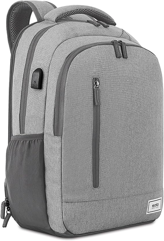 SOLO Re:Define Laptop Backpack, Gray, 15.6", Gray, 15.6", Re:define Laptop