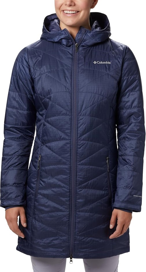 COLUMBIA Women's Mighty Lite Hooded Jacket, Size XS, Nocturnal, 1468771. B