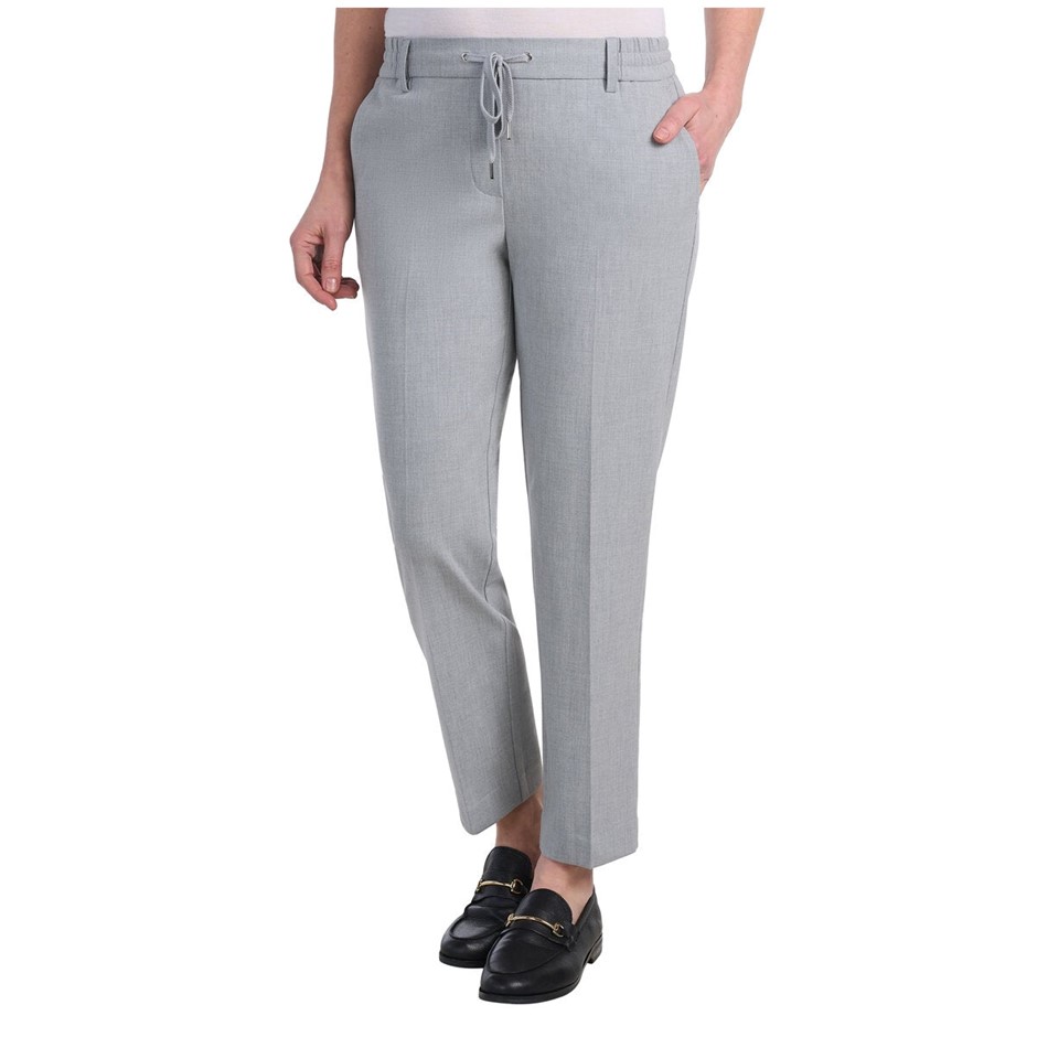 HILARY RADLEY Women's Pull-On Pants, Size XL, Light Heather Grey. Buyers N