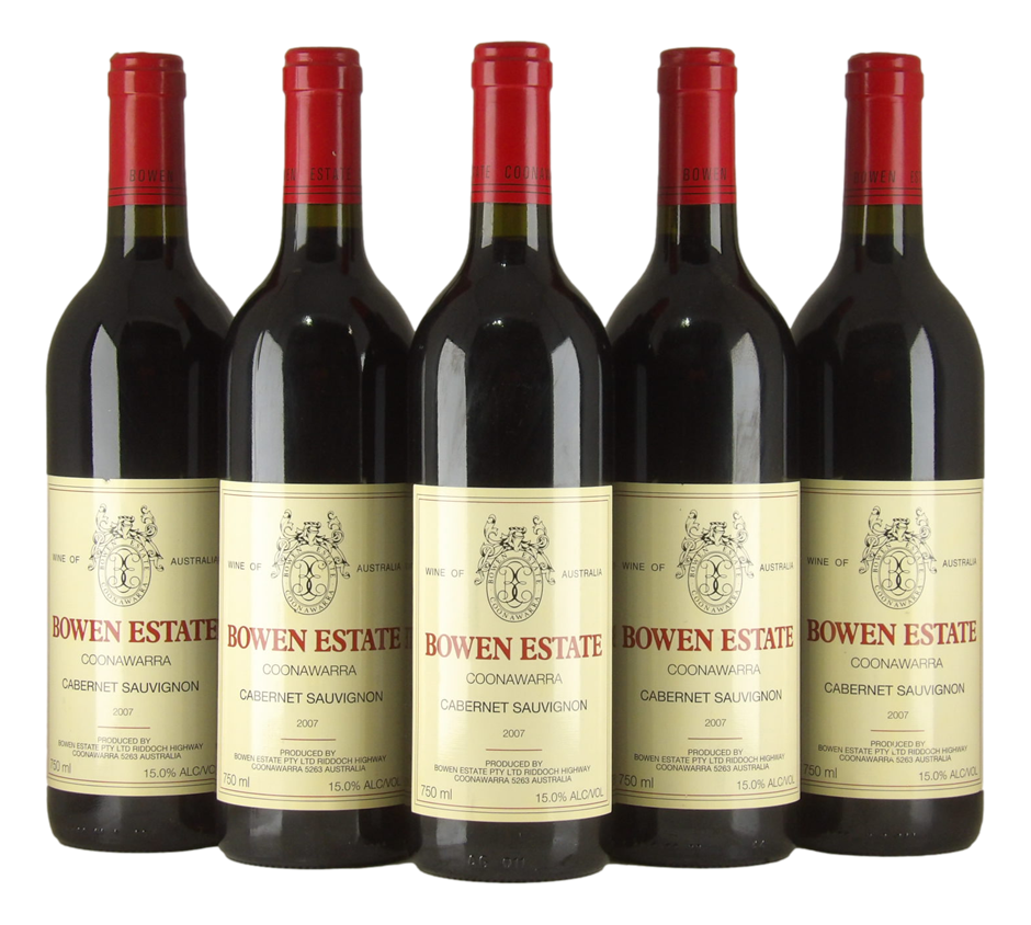 Bowen Estate Cabernet Sauvignon 2007 (5x 750mL) Coonawarra