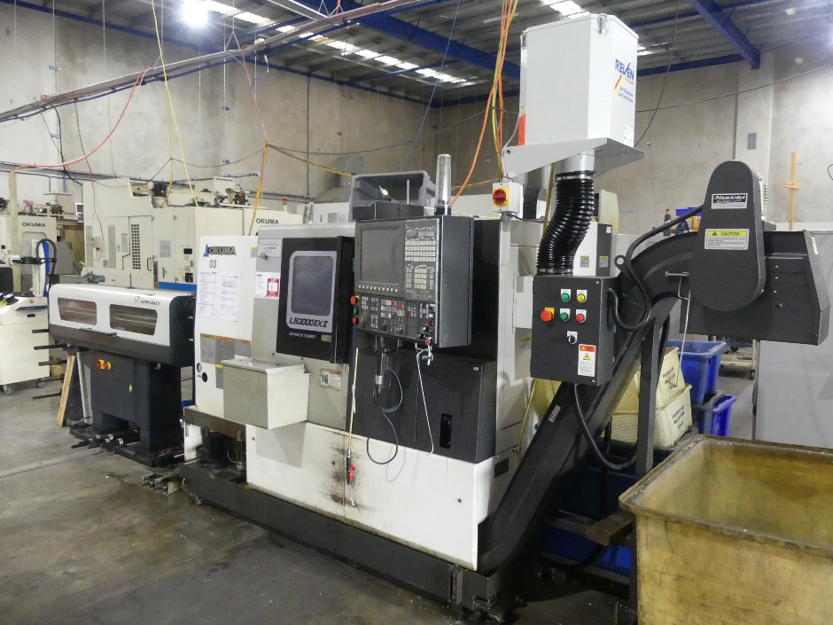 2015 OKUMA LB3000EX Mark 2 Space Turn CNC Automatic Lathe with Bar Feeder
