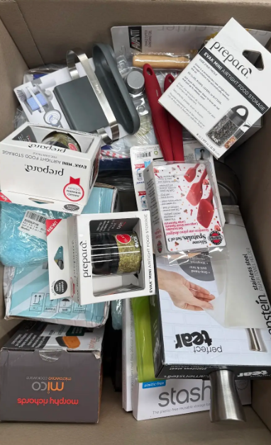 Assorted Box of Kitchenware Items. NB: Items may not be in original packagi