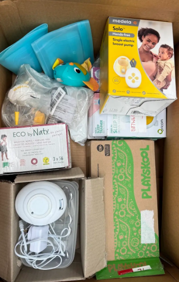Assorted Box of Baby Items. NB: Items may not be in original packaging and