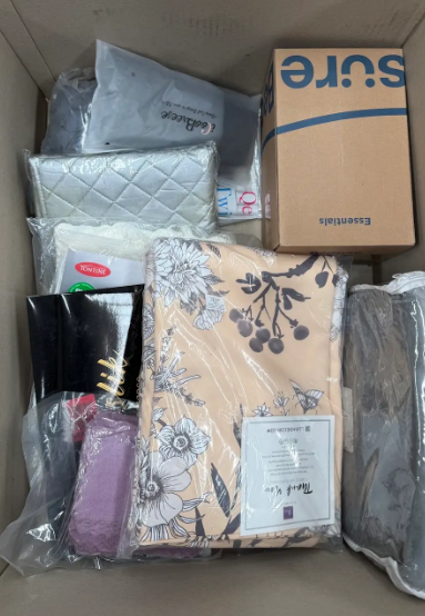 Assorted Box of Linen, Curtains. NB: Items may not be in original packaging