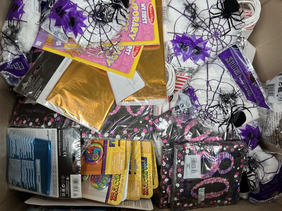 25 x Assorted Halloween/Party Products. NB: Photo as is. Some Not in Origin