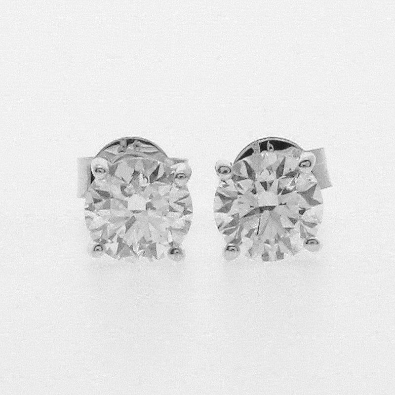 1.03 Carats White Gold Lab Grown Diamond Stud Earrings