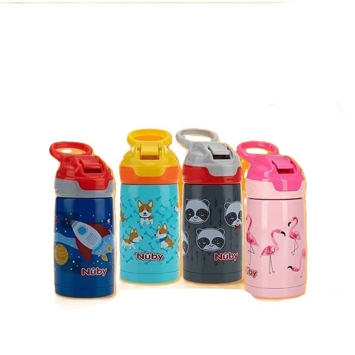 12 x Nuby Thirsty Kids Reflex Spout Stainless Steel Cup. RRP: $299.  Buyers