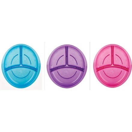 50 x Nuby Embossed Section Plate. RRP: $199.  Buyers Note - Discount Freigh