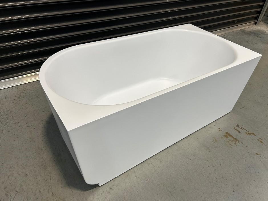 3x Arcisan Back-to-Wall Acrylic Bath with Overflow (Unused)