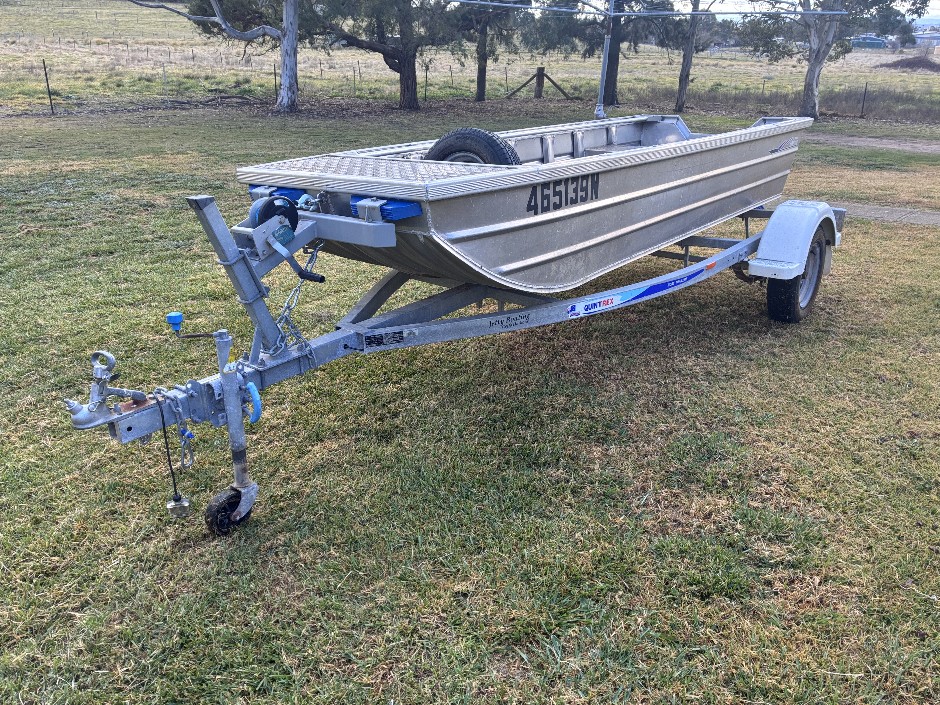 2022 HMF 3.6m Alloy Punt with 2016 Telwater Trailer