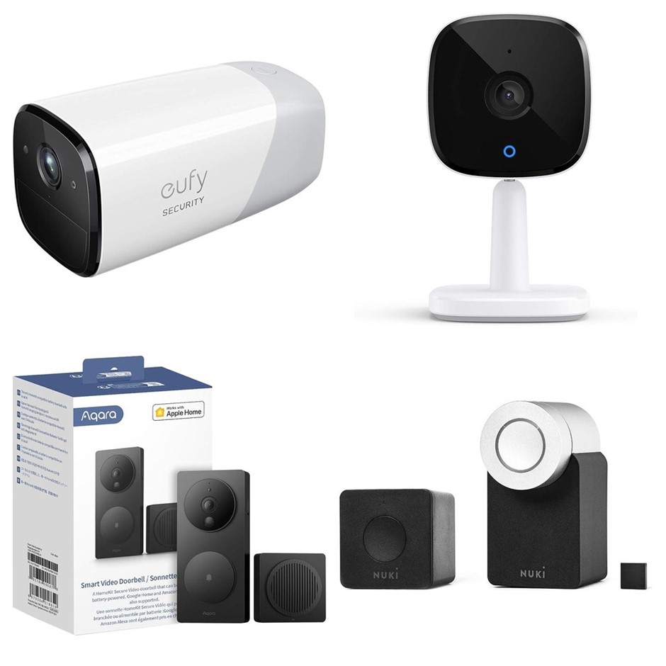 4 x Assorted Smart Home Security, RRP: -$826 Incl: 1 x eufy eufyCam Add-On