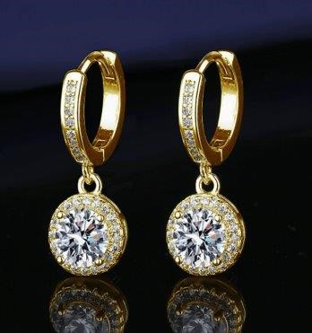 925 Sterling Silver 2.0ctw White  Earrings  Simulated Diamonds