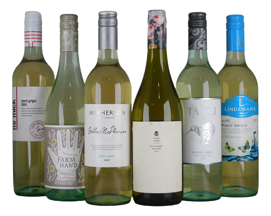 Mixed Pinot Grigio Pack (12x 750mL). Multi Region.