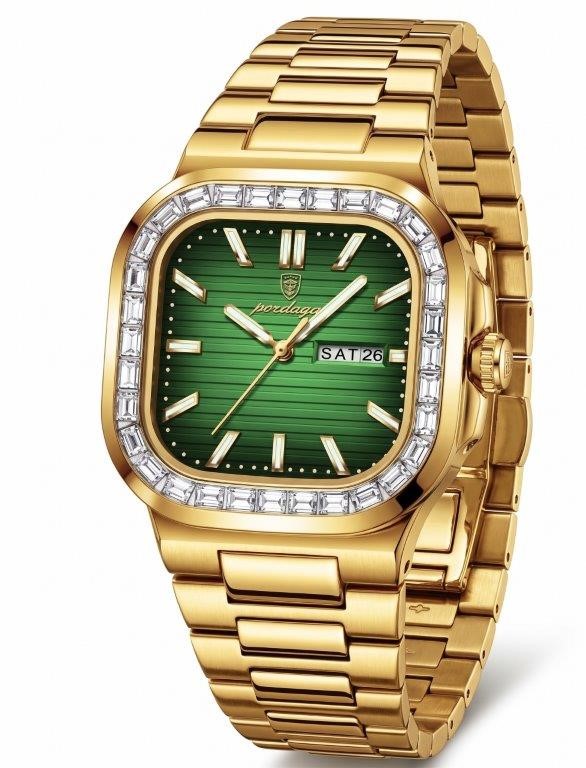 High Quality Simulated Diamond Men's Quartz Watch