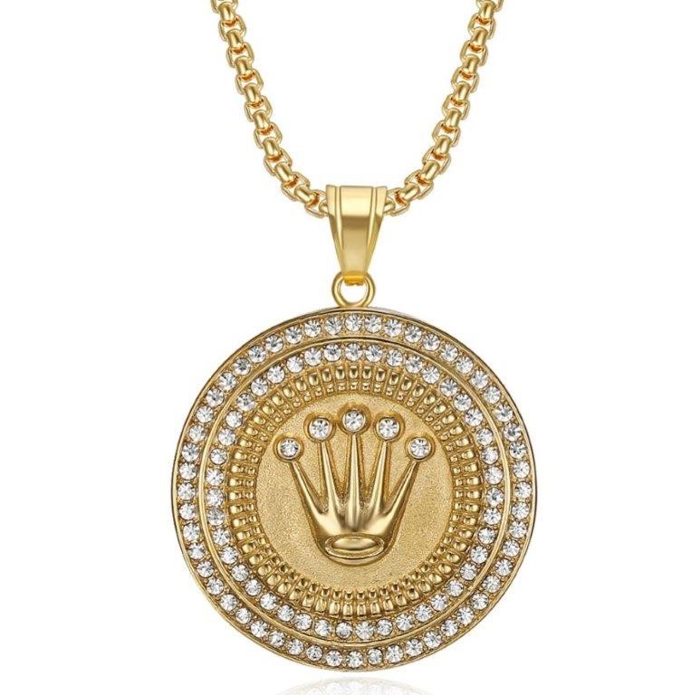 Pendant in 18k Yellow Gold Plated-Free Chain