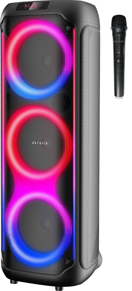 AIWA 8'' Mega Boom Party Speaker with Bluetooth & RGB Lights
