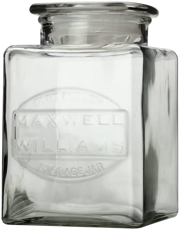 MAXWELL & WILLIAMS Olde English Biscuit Jar, 2.5L, Clear.