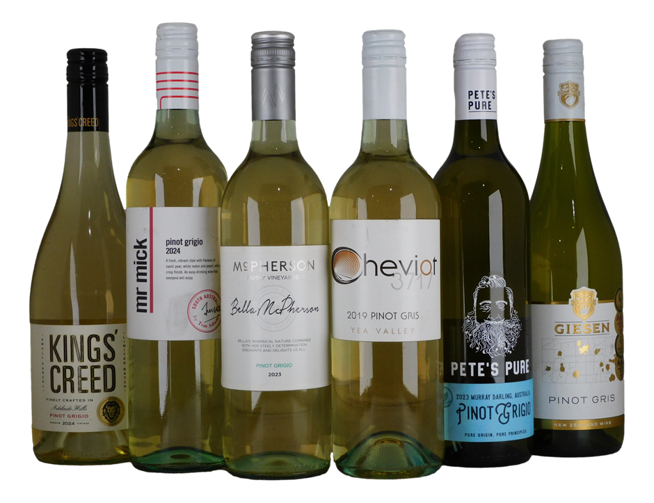 Mixed Pinot Gris/Grigio Pack (6x 750mL). Multi Region