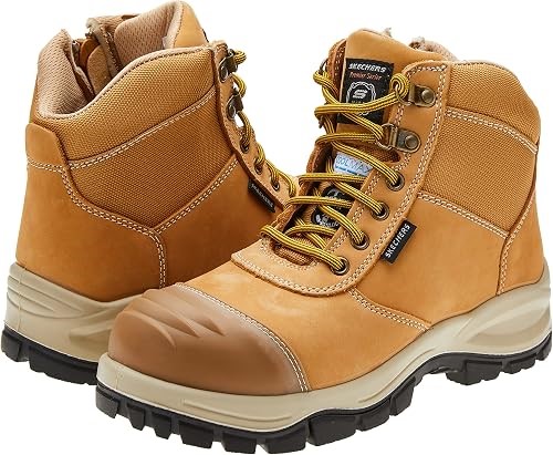 Skechers Women's Composite Toe Work Boot, Wheat, US 6