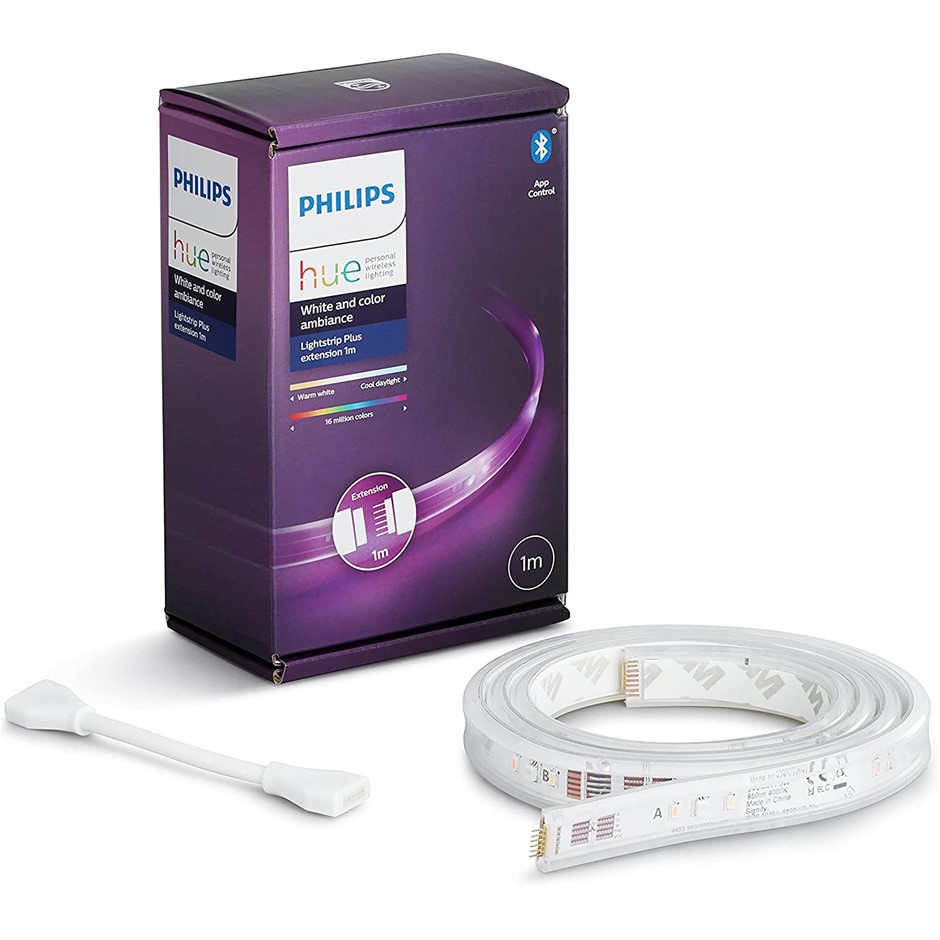 7 x PHILIPS Hue LightStrip Plus Dimmable LED Smart Light Extension, 1m, Whi
