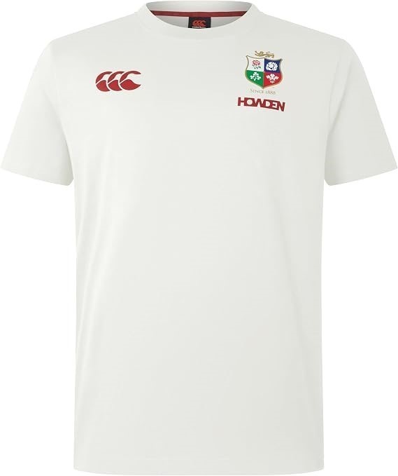 Canterbury Men's British & Irish Lions Cotton T-Shirt, Egret, Size Medium