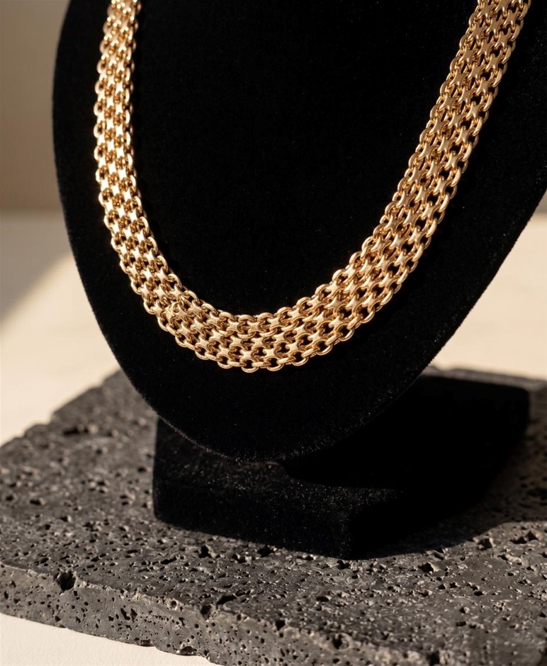 18K/Italy Stamped Yellow Gold Bonded Chain -50MM-12mm