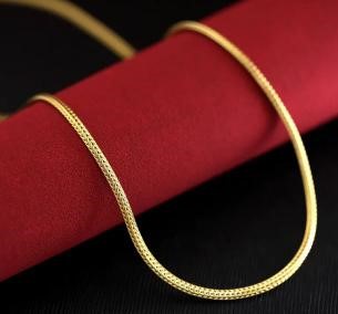 18k Italy Stamped Yellow Gold Bonded Chain-Quality Guarantee-50cm