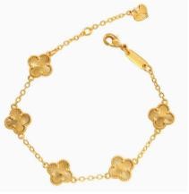 18k Yellow Gold Bonded Plated Bracelet- Warranty Quality-Bonus Gift