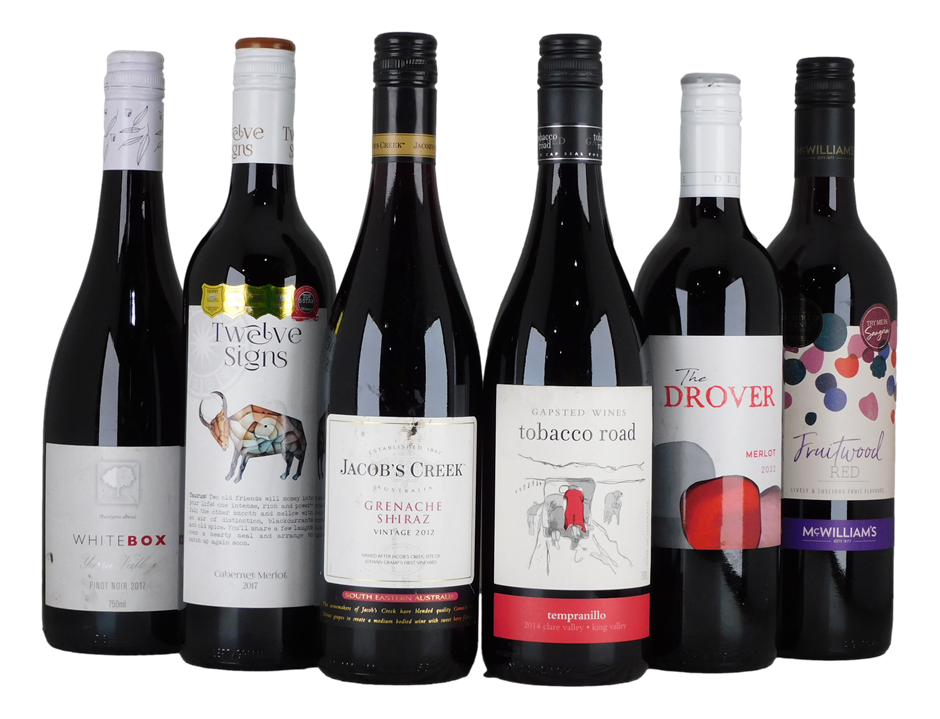 Mixed Red Wine Pack (6x 750mL), Multi Region.