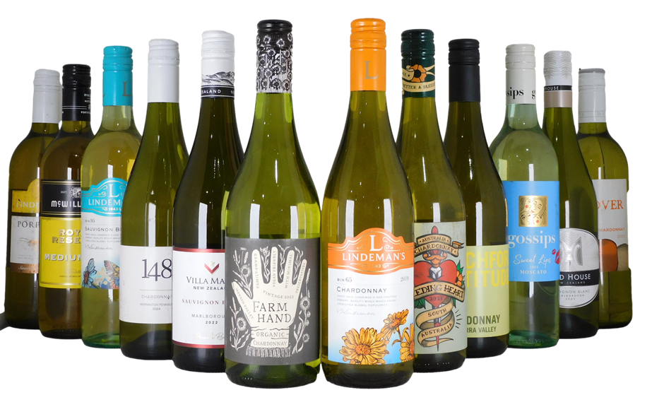Mixed White Wine Pack (12x 750mL), Multi Region.