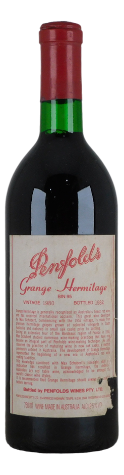 Penfolds Bin 95 Grange Hermitage 1980 (1x 750mL) SA.