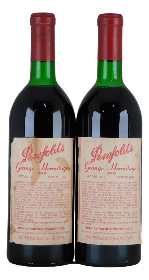 Penfolds Bin 95 Grange Hermitage 1981 (2x 750mL) SA.